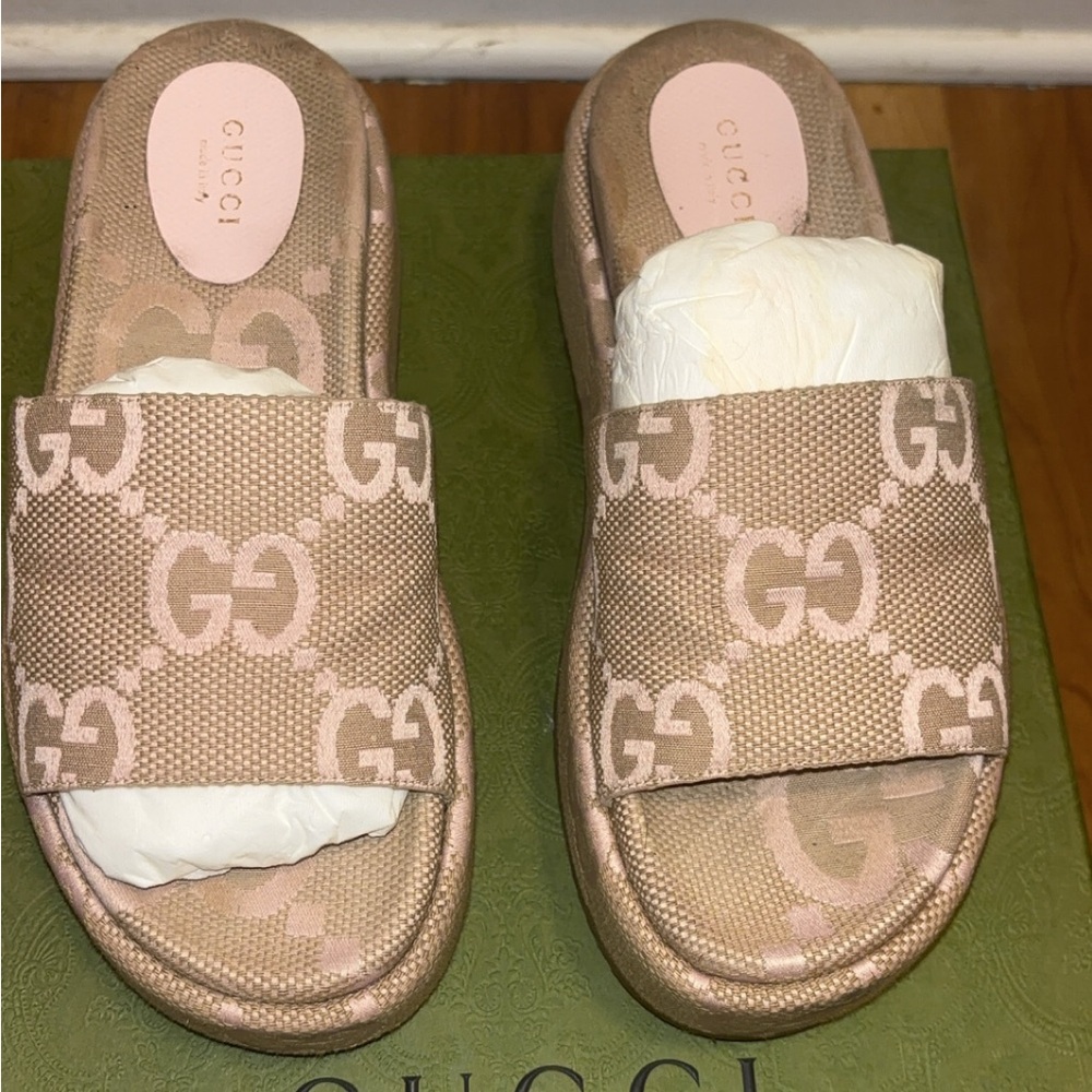 Gucci Pink Mules with Chunky Sole - Picture 2 of 3